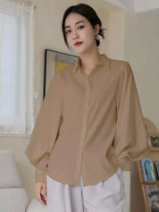 KOTTY Casual Solid Women Beige Top 