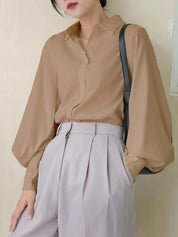 KOTTY Casual Solid Women Beige Top 
