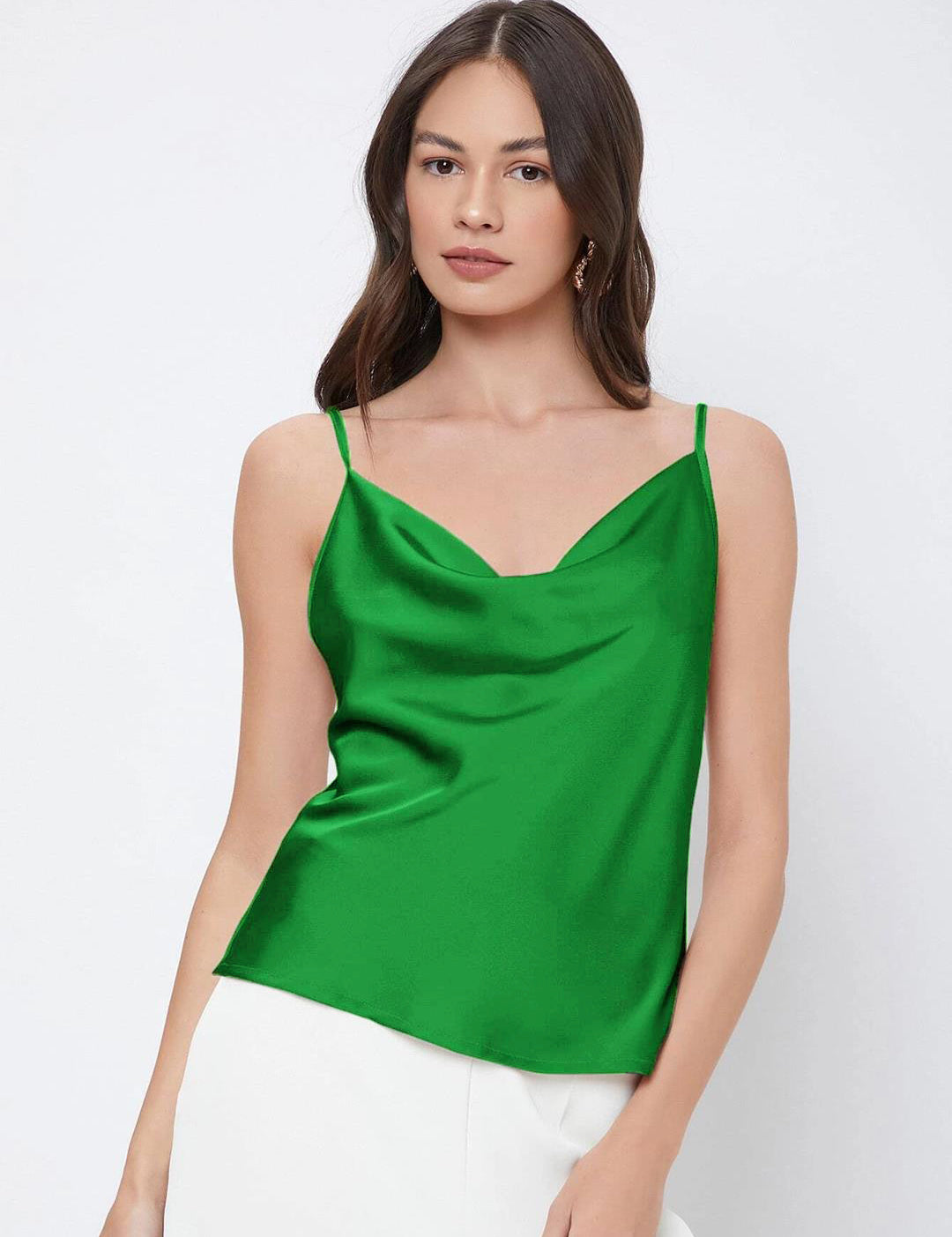 KOTTY Party Solid Women Green Top 