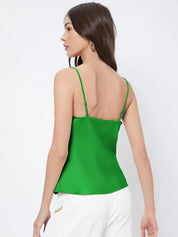 KOTTY Party Solid Women Green Top 