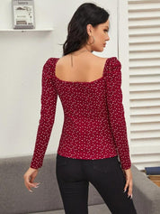 KOTTY Casual Printed Women Maroon Top 