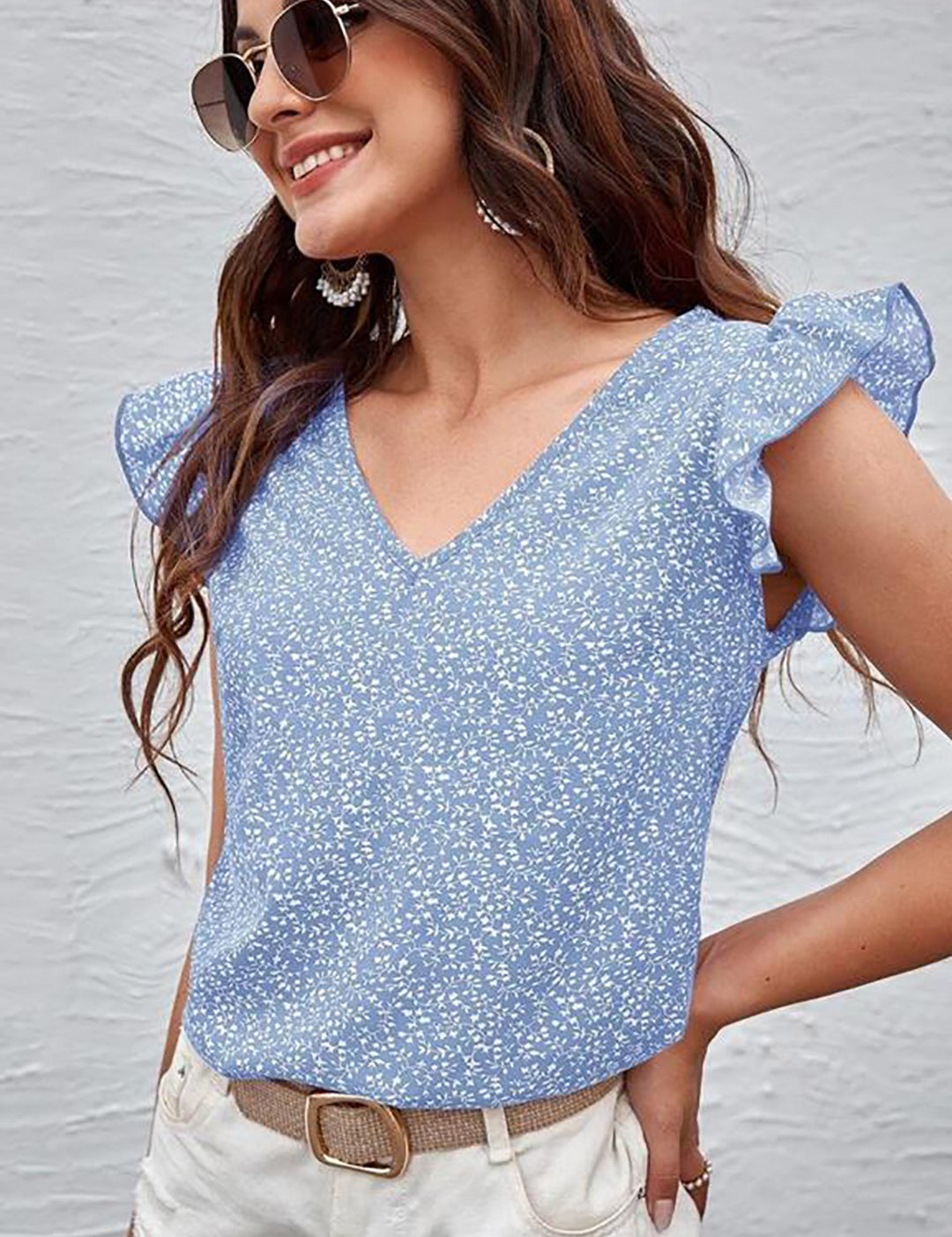 KOTTY Casual Printed Women Blue Top 