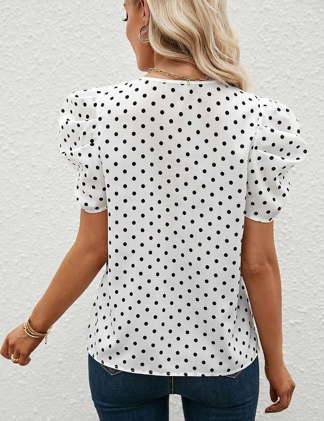 KOTTY Casual Printed Women White, Black Top 