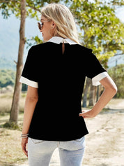KOTTY Casual Solid Women Black, White Top 