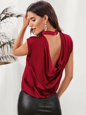 KOTTY Casual Solid Women Maroon Top 
