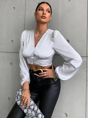 KOTTY Casual Solid Women Grey Top 