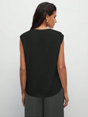 KOTTY Casual Solid Women Black Top 