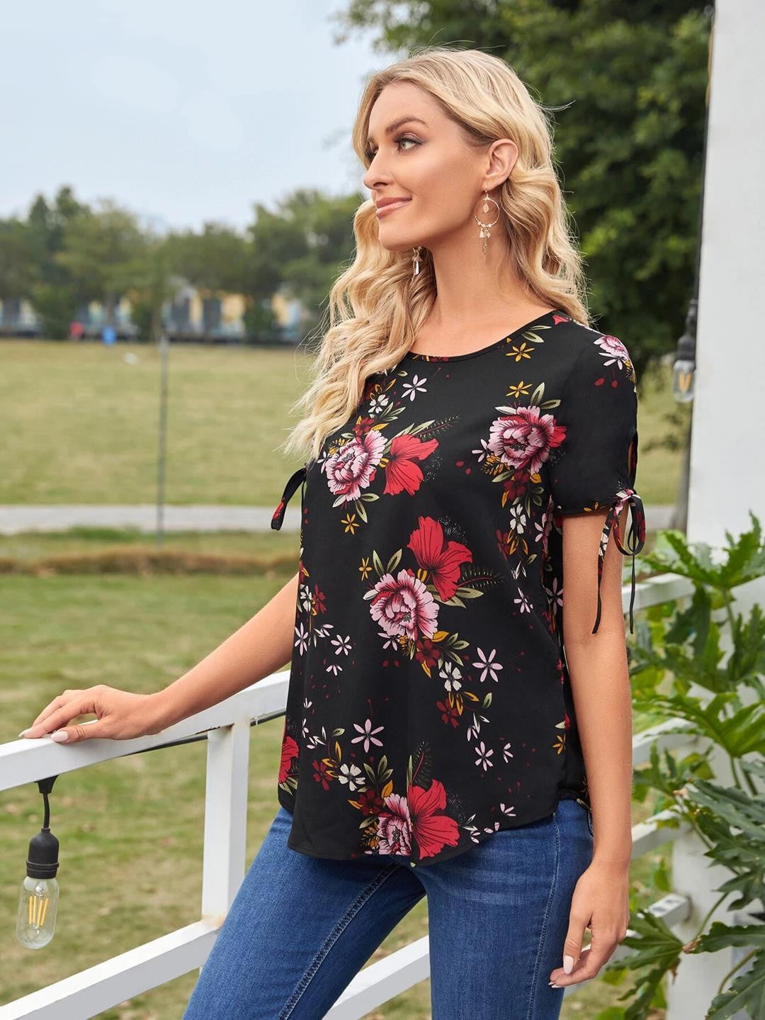 KOTTY Casual Floral Print Women Multicolor Top 