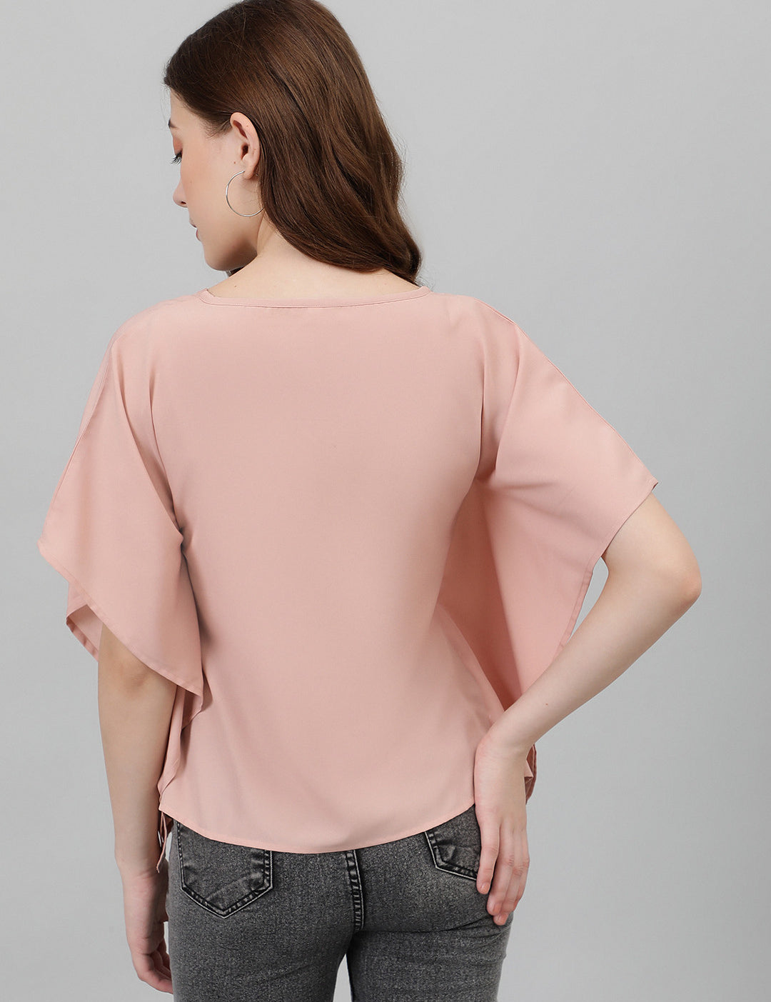 KOTTY Casual Solid Women Orange Top 