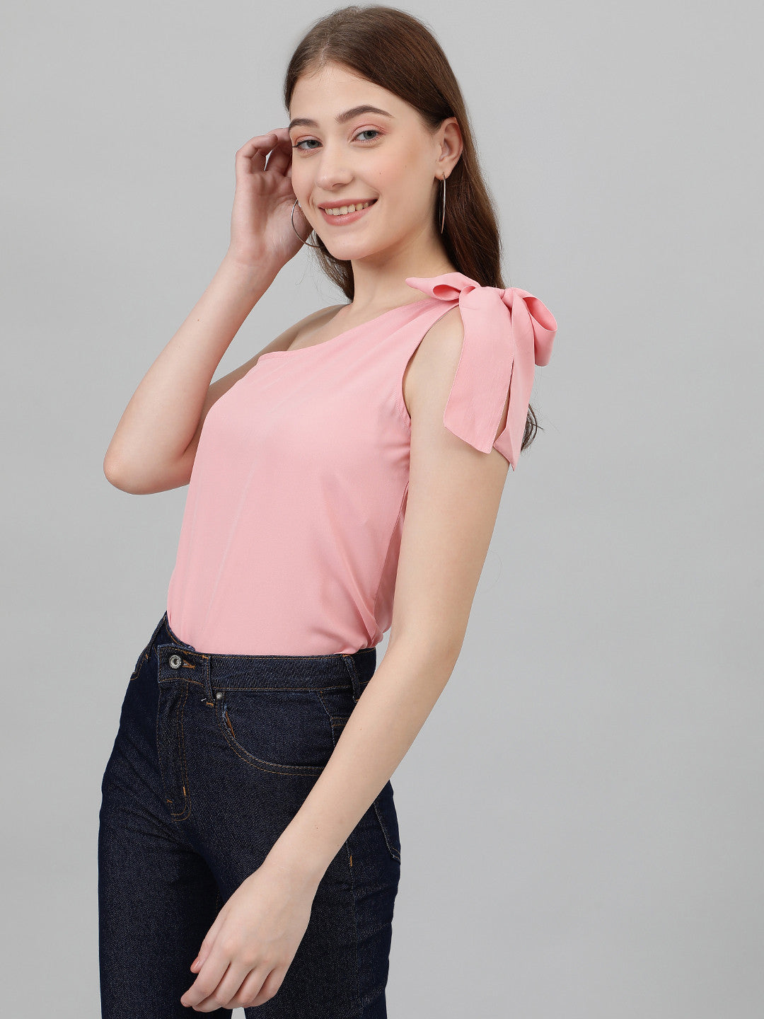 KOTTY Casual Solid Women Pink Top 