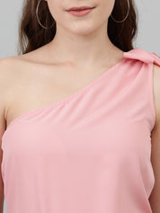 KOTTY Casual Solid Women Pink Top 