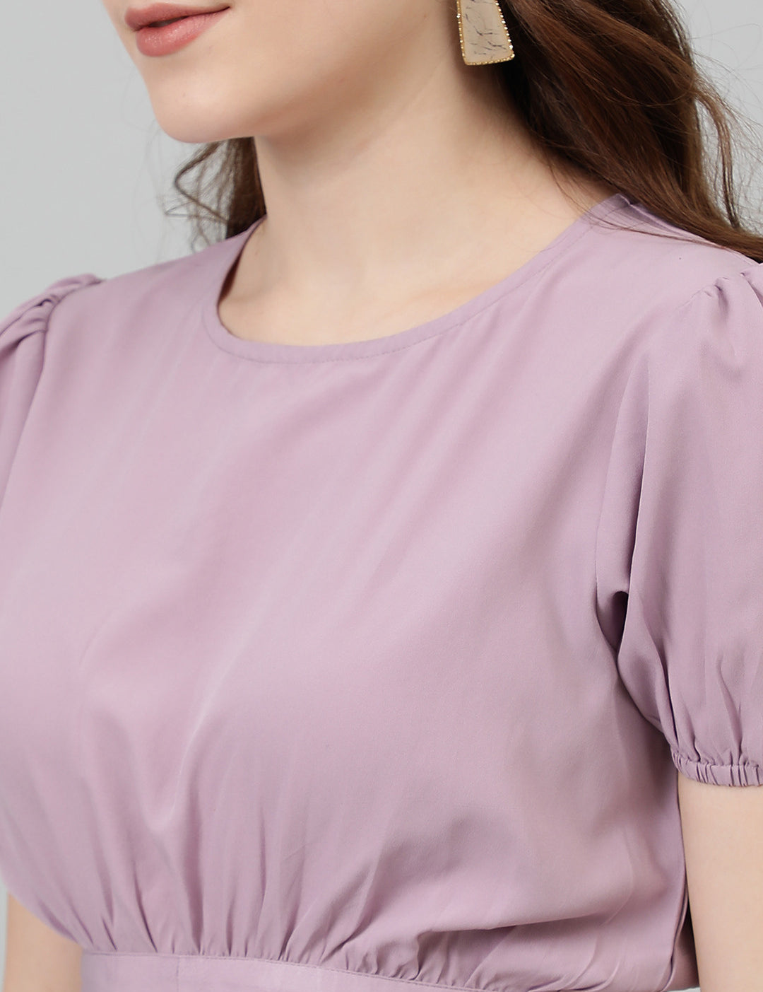 KOTTY Casual Solid Women Purple Top 