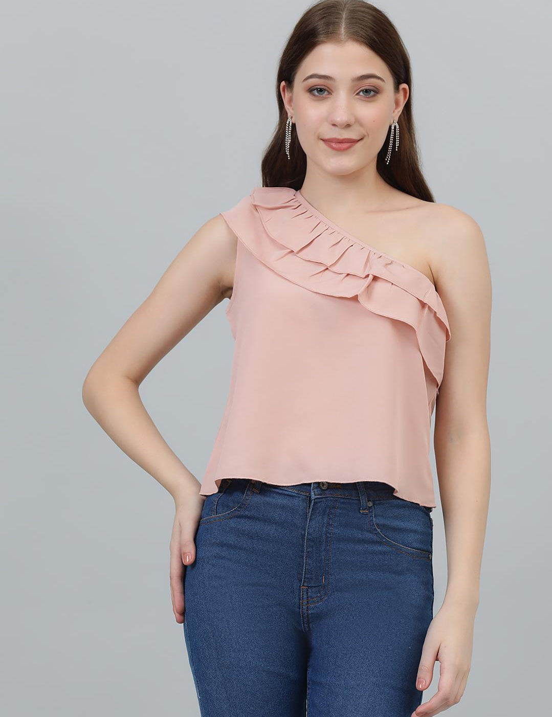 KOTTY Casual Solid Women Pink Top 