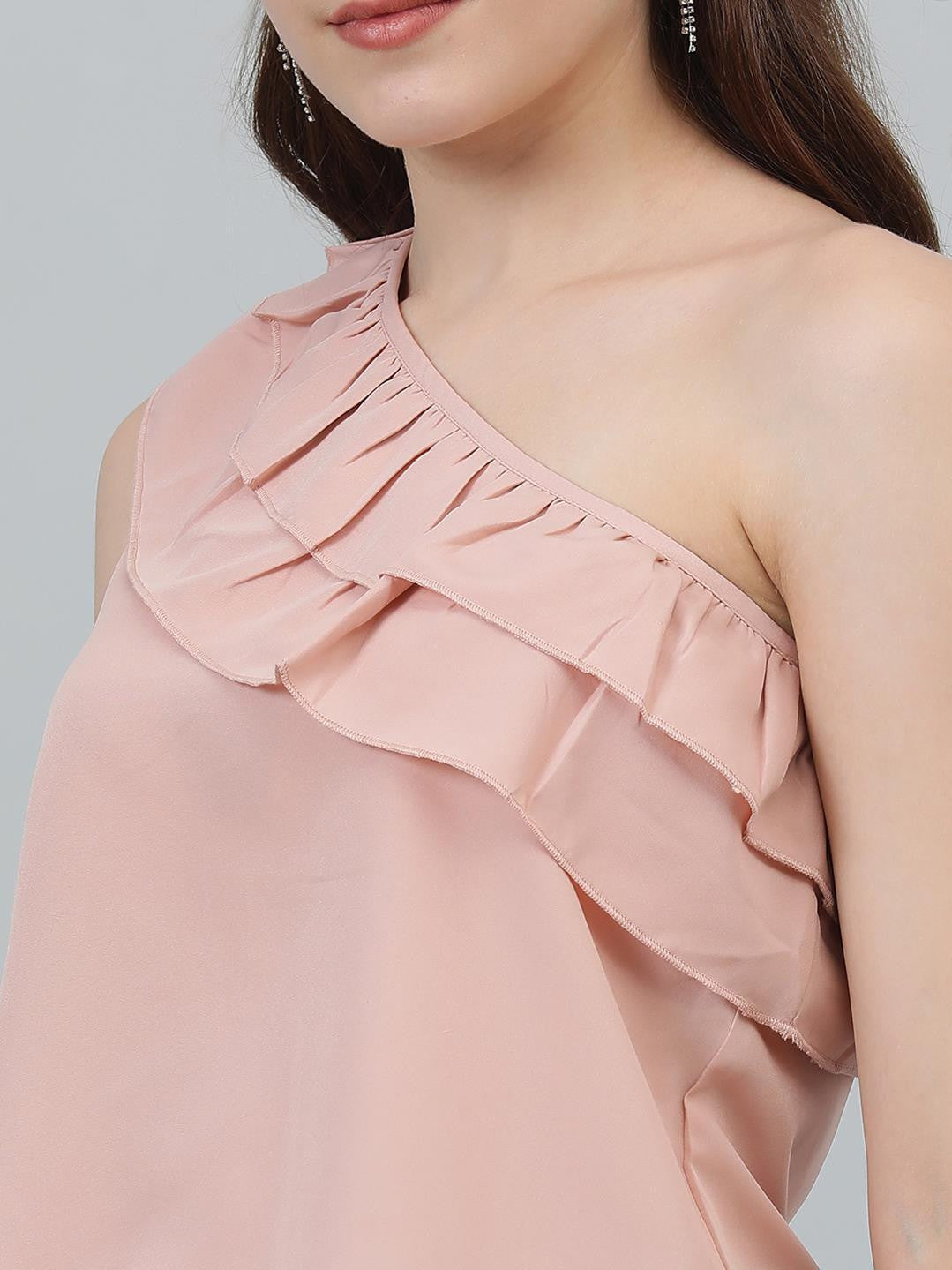 KOTTY Casual Solid Women Pink Top 