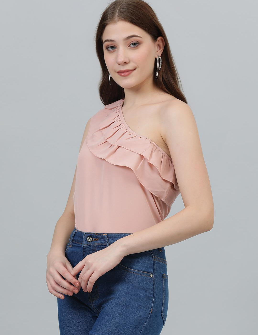 KOTTY Casual Solid Women Pink Top 