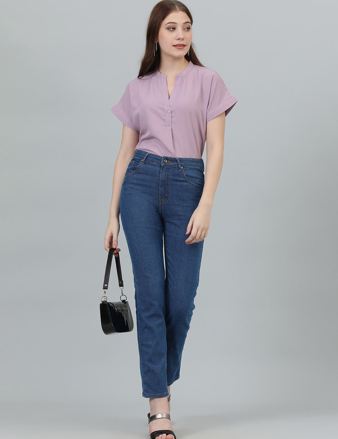KOTTY Casual Solid Women Purple Top 