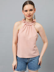 KOTTY Casual Solid Women Pink Top 