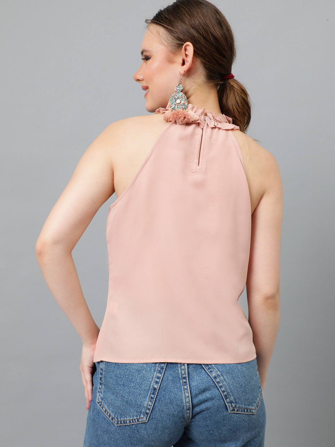 KOTTY Casual Solid Women Pink Top 