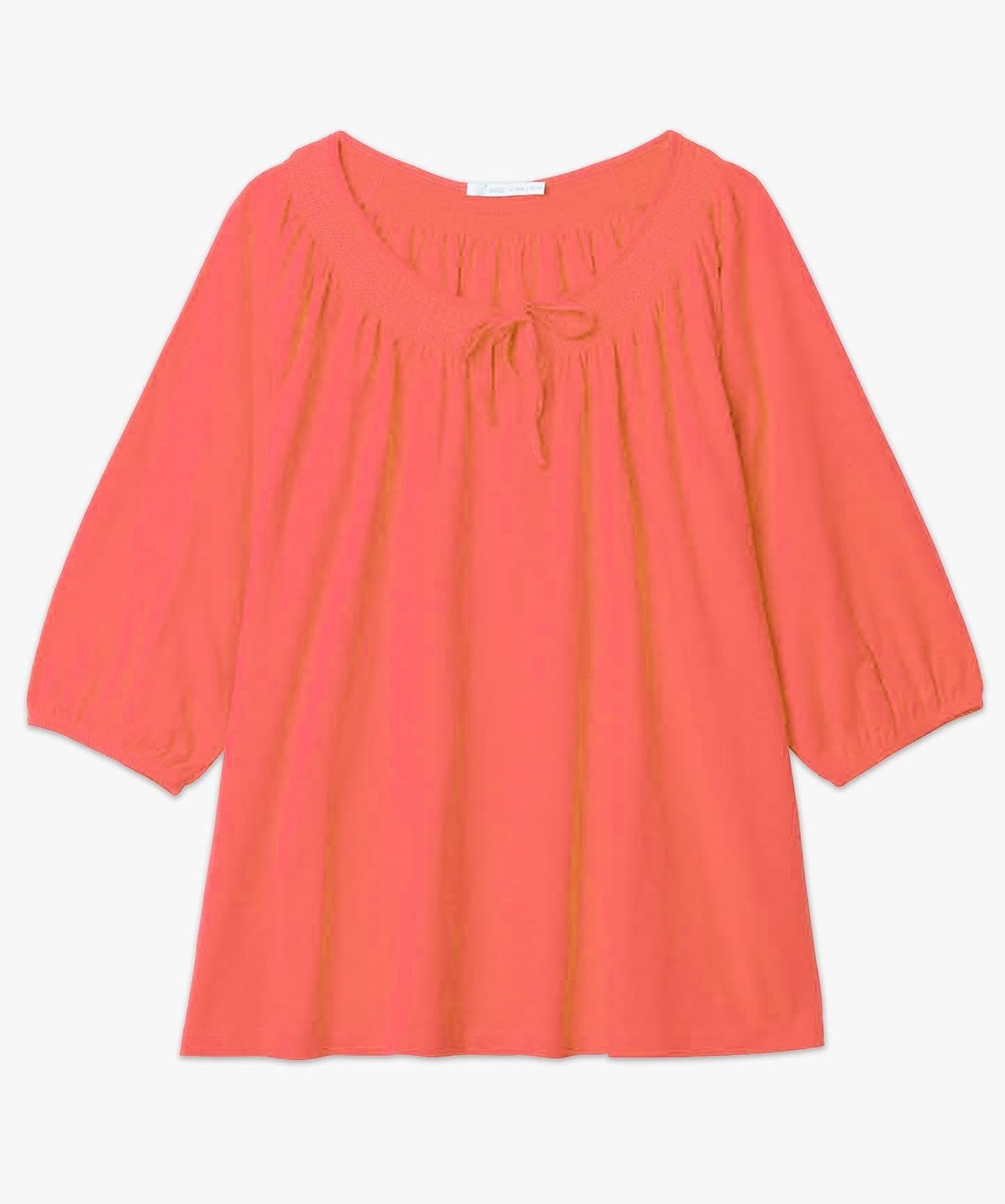 4 Sleeve Solid Women Pink Top 