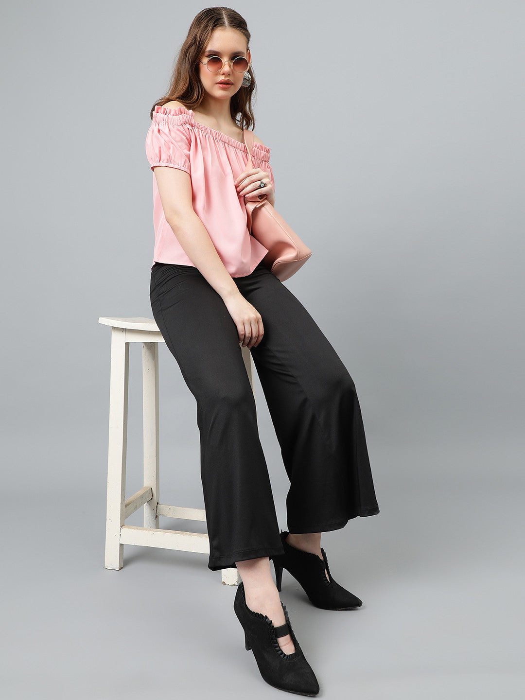 KOTTY Casual Solid Women Pink Top 