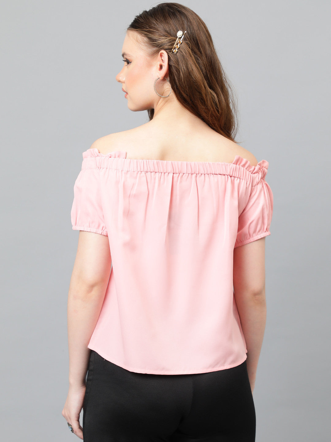 KOTTY Casual Solid Women Pink Top 