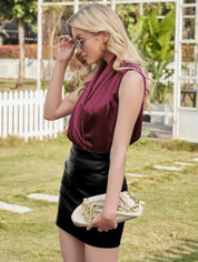 KOTTY Party Solid Women Purple Top 