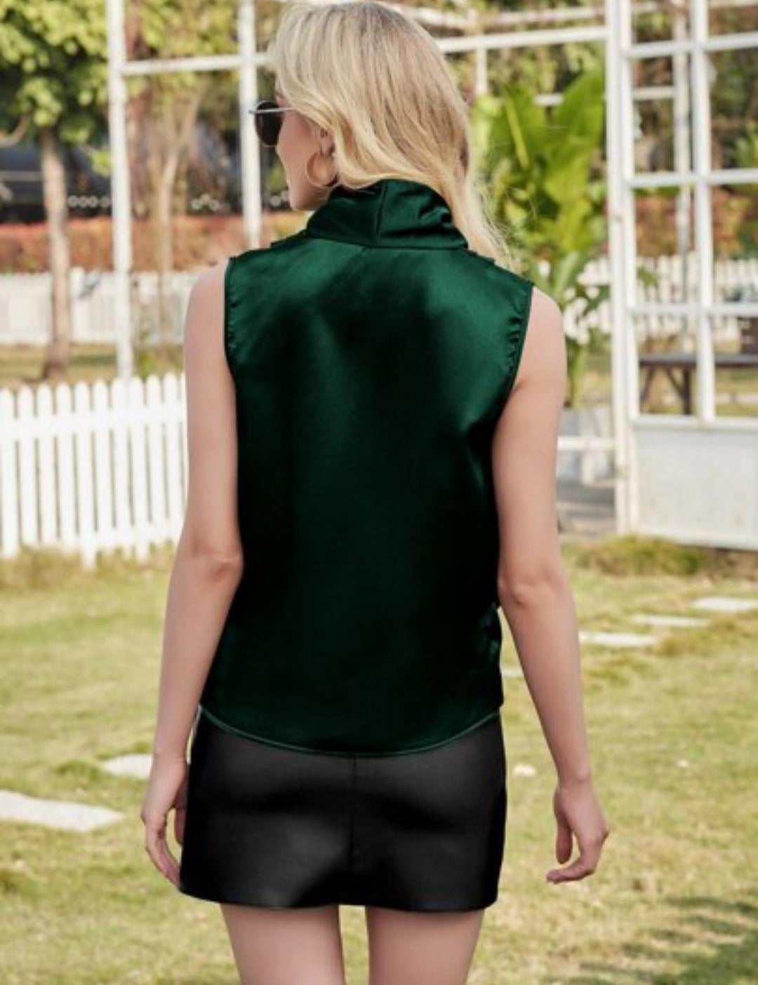 KOTTY Party Solid Women Green Top 
