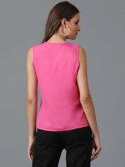KOTTY Casual Solid Women Pink Top 