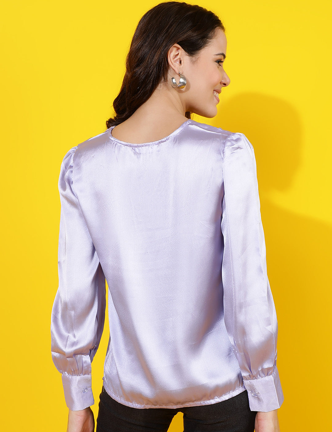 KOTTY Casual Solid Women Purple Top 