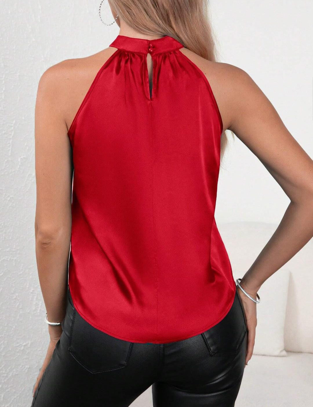 KOTTY Casual Solid Women Red Top 
