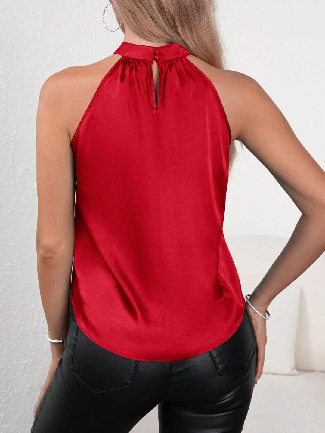 KOTTY Casual Solid Women Red Top 