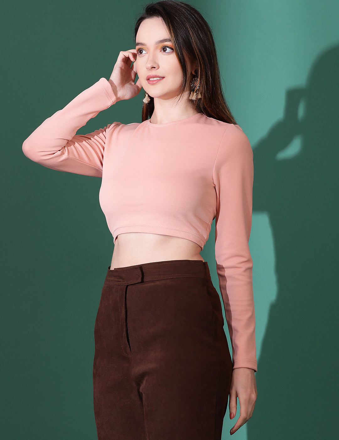 KOTTY Casual Solid Women Pink Top 