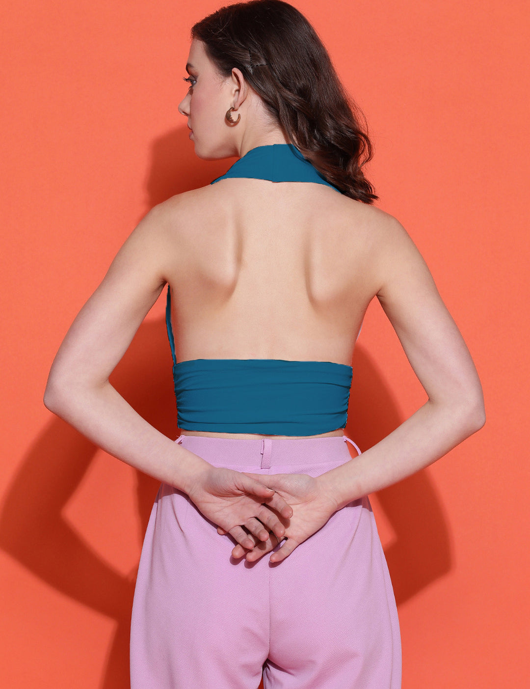 KOTTY Casual Solid Women Blue Top 