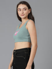 KOTTY Casual Printed Women Grey Top 