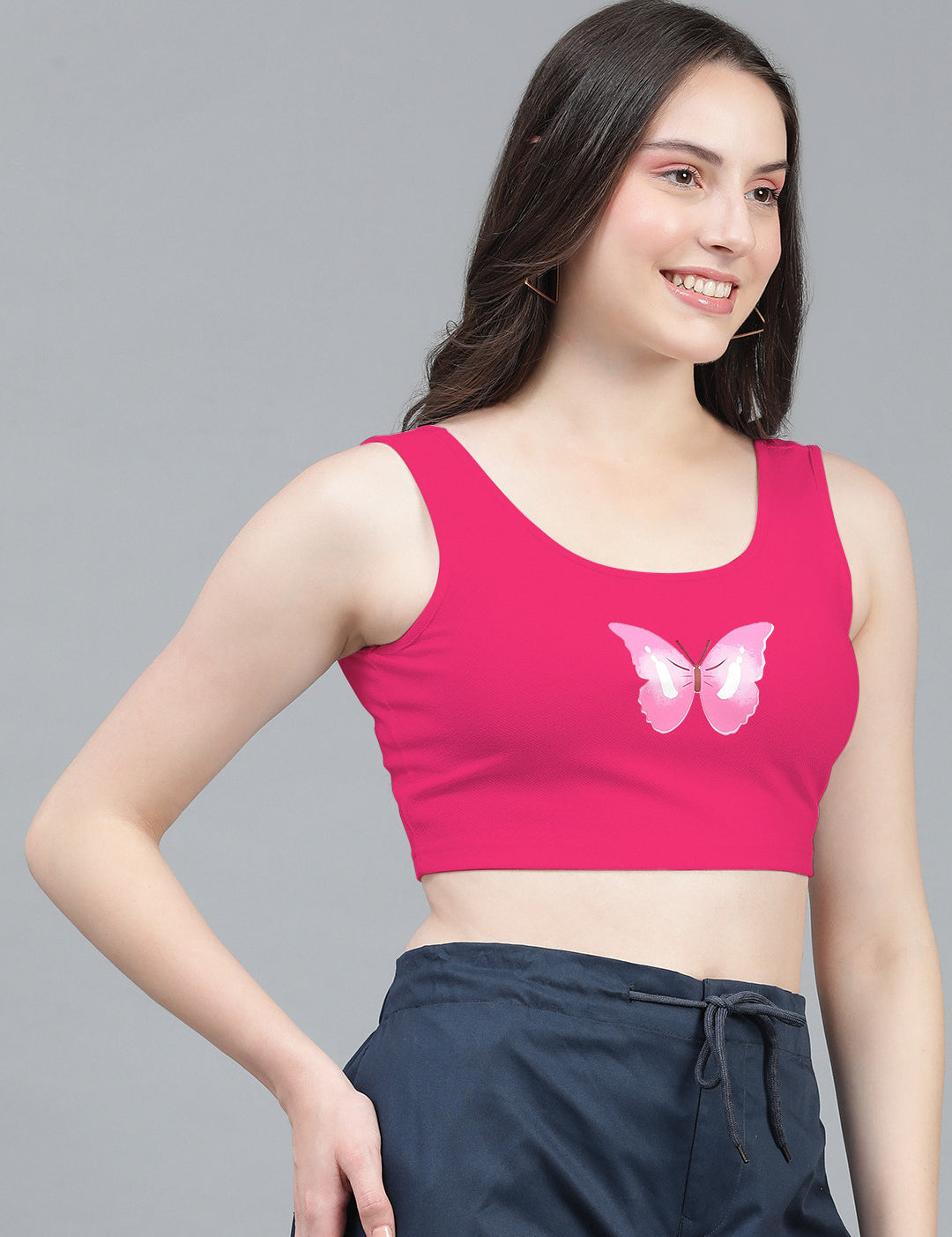 KOTTY Casual Printed Women Pink Top 