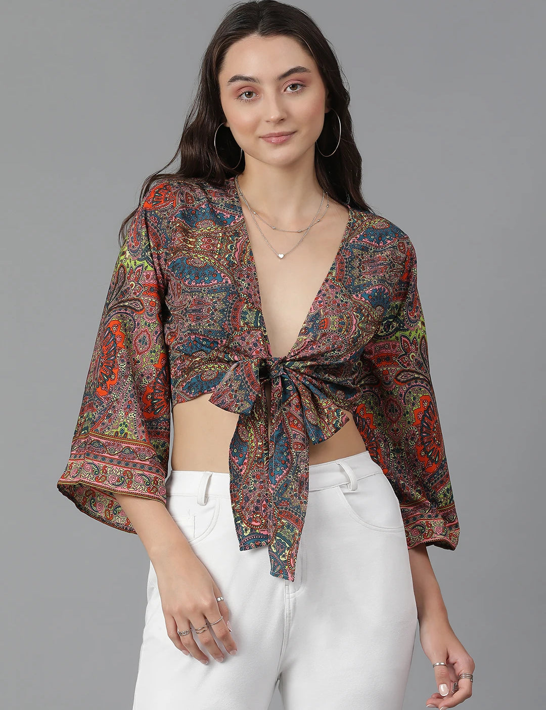 KOTTY Casual Printed Women Multicolor Top 