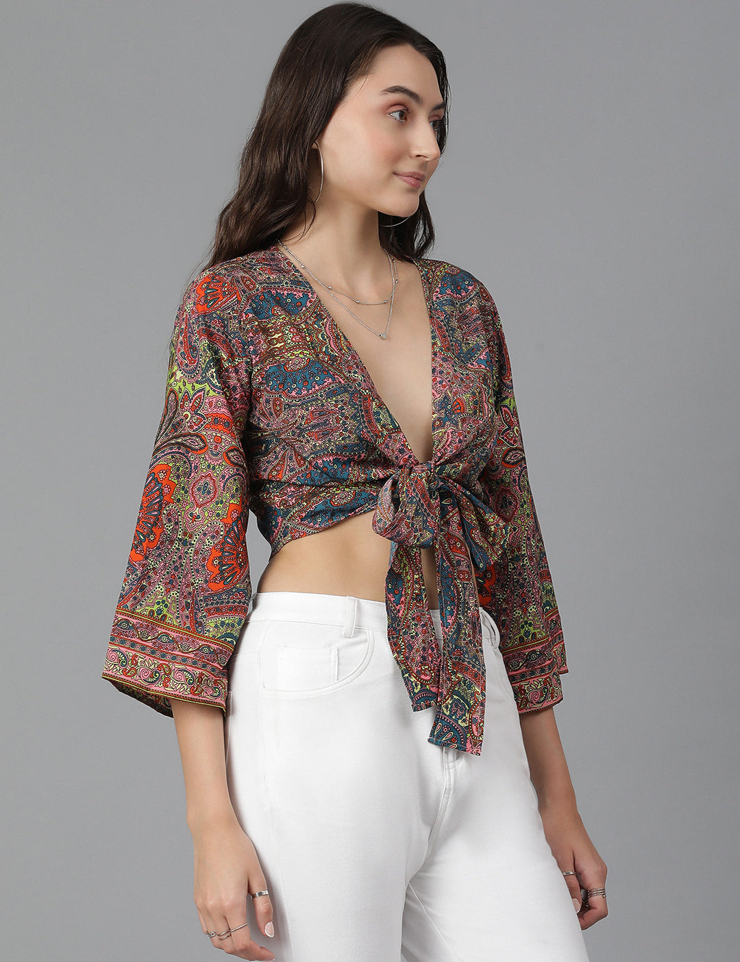 KOTTY Casual Printed Women Multicolor Top 