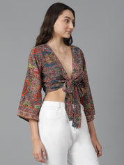 KOTTY Casual Printed Women Multicolor Top 