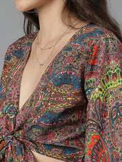 KOTTY Casual Printed Women Multicolor Top 