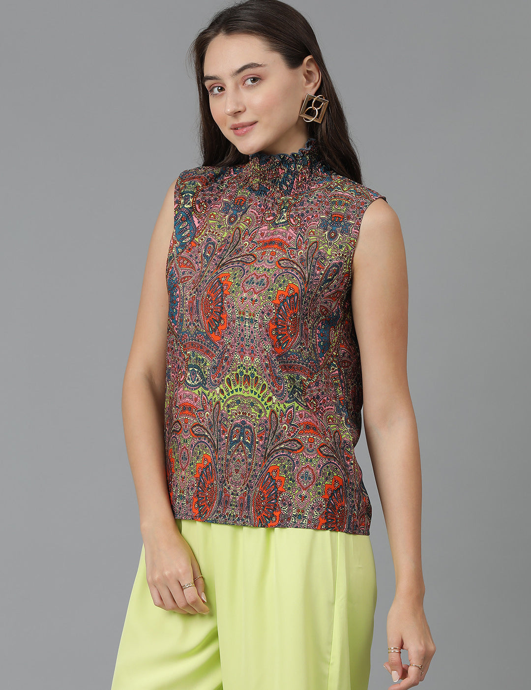 KOTTY Casual Printed Women Multicolor Top 