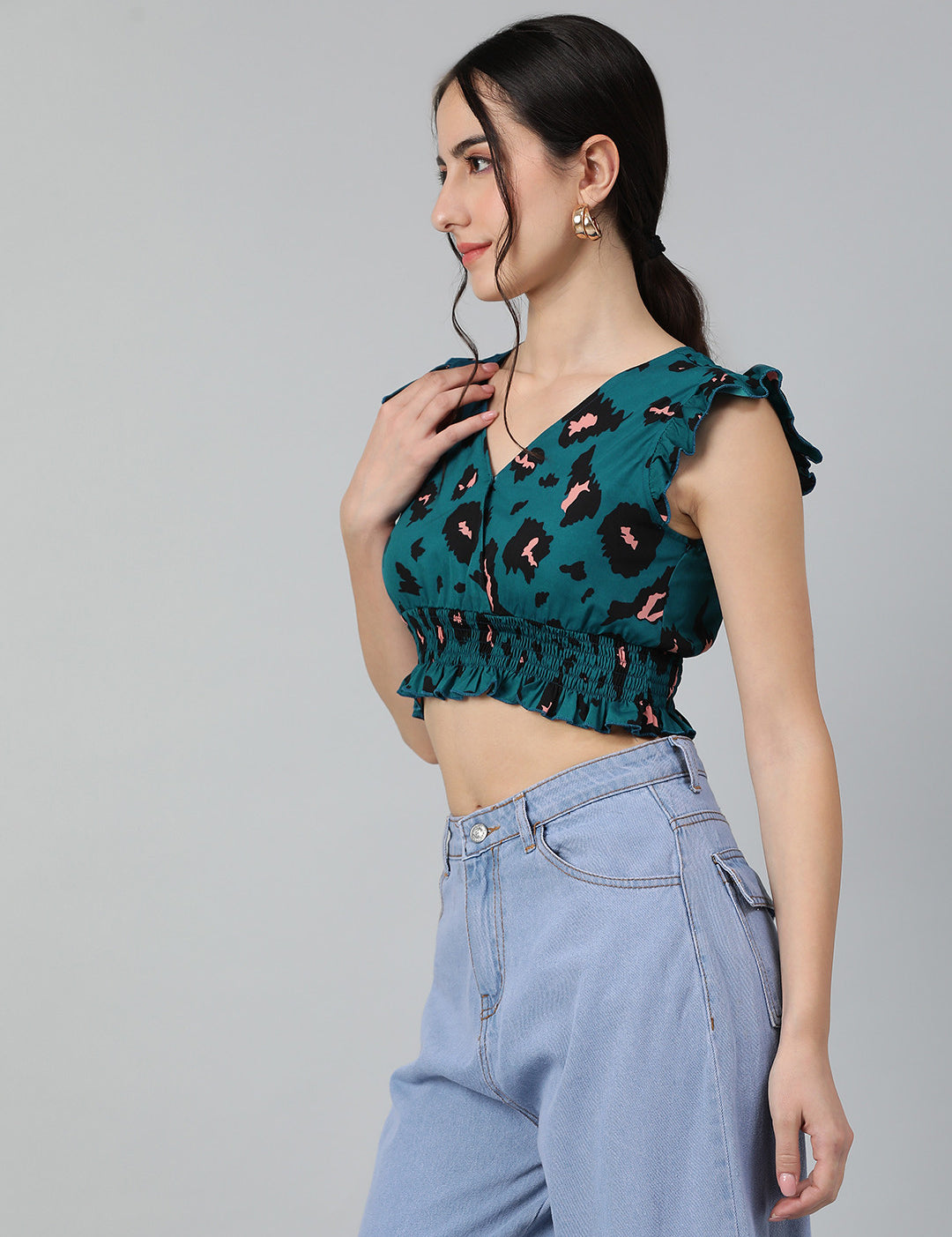 KOTTY Casual Printed Women Multicolor Top 