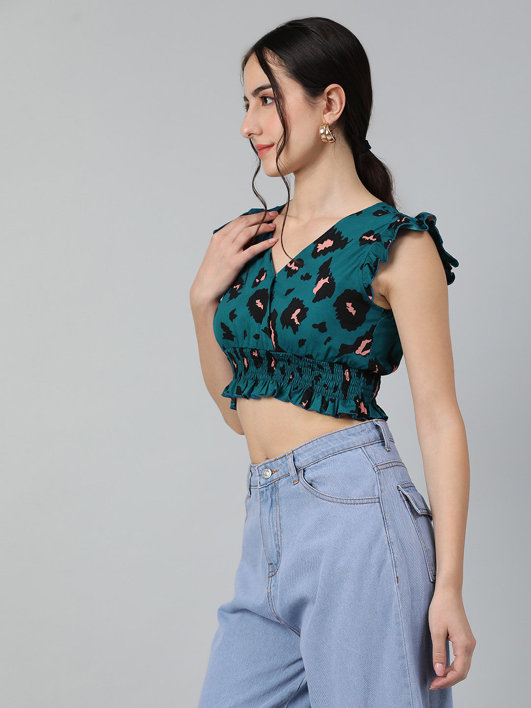 KOTTY Casual Printed Women Multicolor Top 