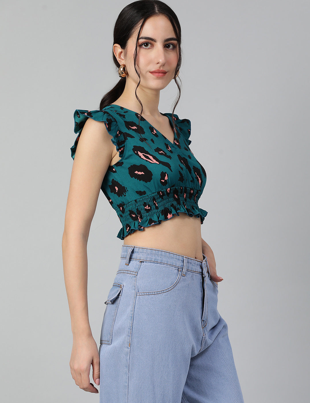 KOTTY Casual Printed Women Multicolor Top 