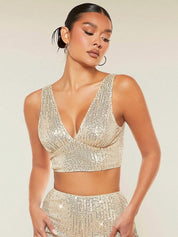 KOTTY Casual Solid Women Beige Top 