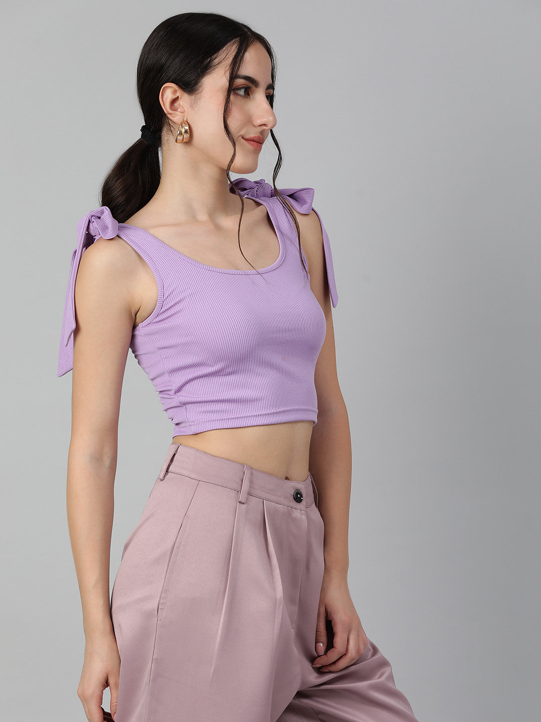 KOTTY Casual Solid Women Pink Top 
