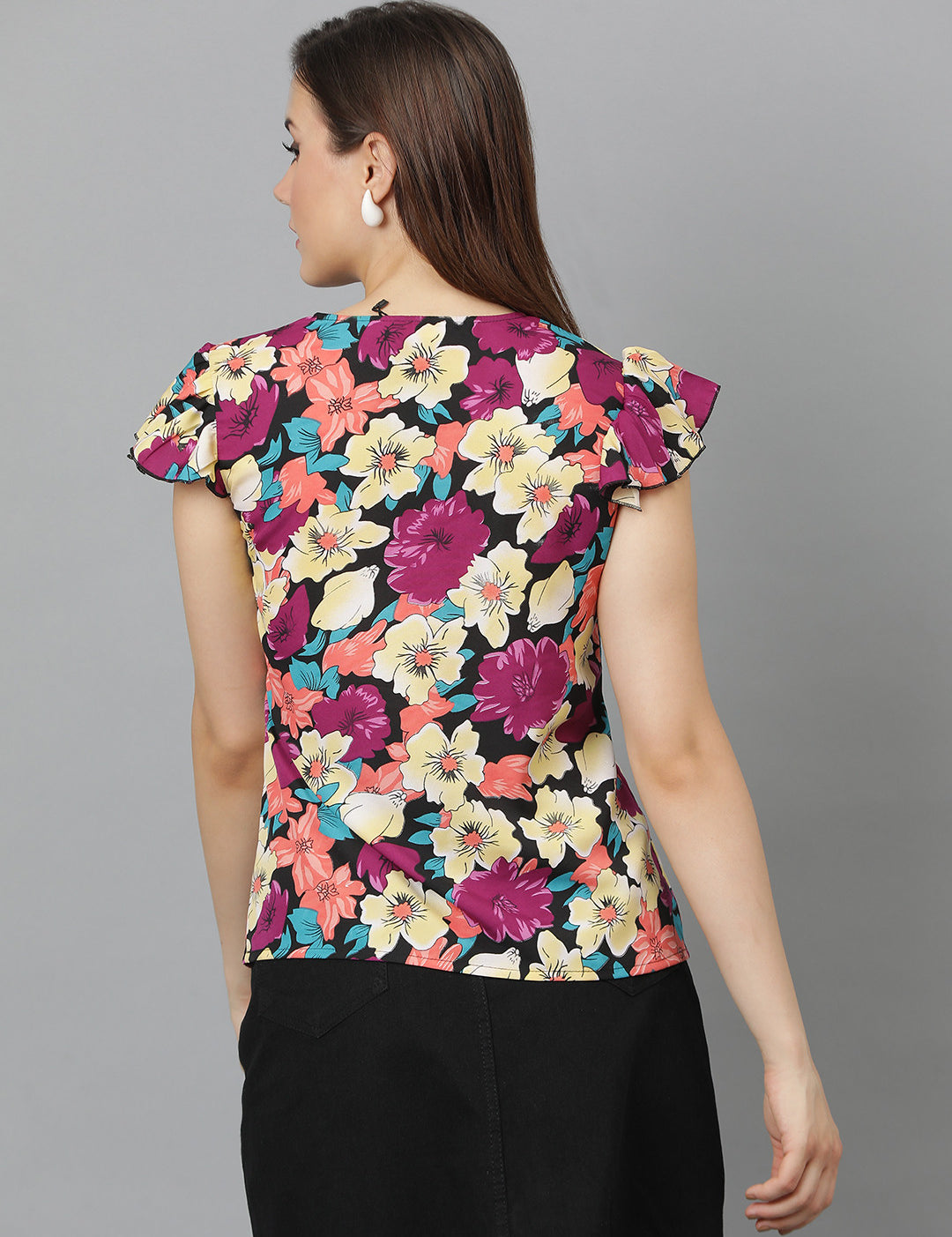 KOTTY Casual Printed Women Multicolor Top 
