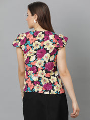 KOTTY Casual Printed Women Multicolor Top 