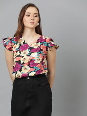 KOTTY Casual Printed Women Multicolor Top 