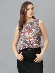 KOTTY Casual Printed Women Multicolor Top 