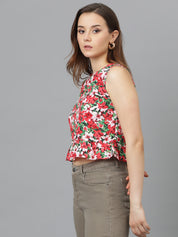 KOTTY Casual Printed Women Multicolor Top 